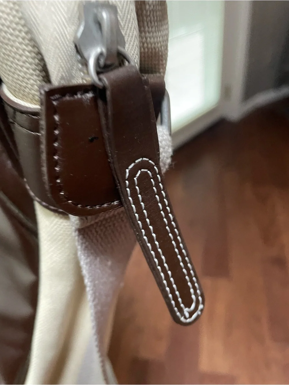 Nike Brown Leather-Style Messenger Crossbody Bag